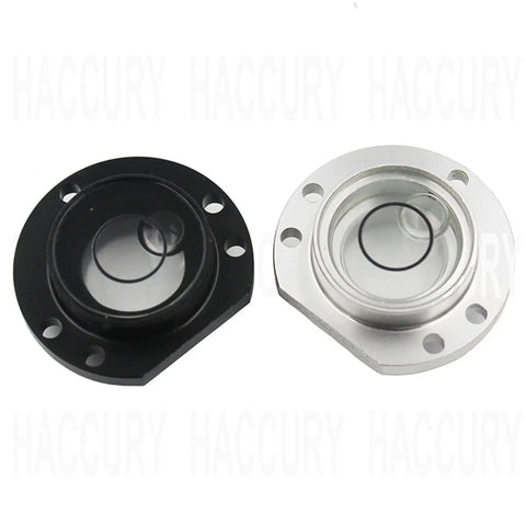 Metal Spirit Bubble Level Digital Level Repair Part Bullseye Bead(Black) with black and silver base designs.