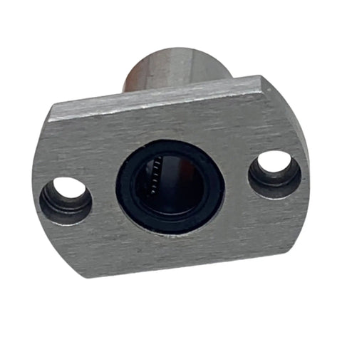 Sleek Low Profile LMH12UU Linear Bearing Cut Flange Design For Tight Fits In 3D Printers And CNC Machines High Capacity Ball Bushing 12mm Bore 21mm OD close-up view of the cut flange