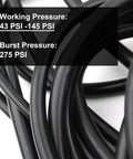 Close-up of Silicone Vacuum Hose Tubing Sixteen Millimeter Ten Foot High Temp Durable 275 PSI Max Pressure For Automotive