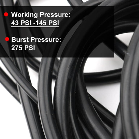 Close-up of Silicone Vacuum Hose Tubing Sixteen Millimeter Ten Foot High Temp Durable 275 PSI Max Pressure For Automotive