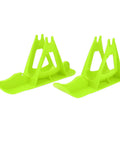Balance Bike And Scooter Sledge Board Kit For Winter Fun, Portable Snowboard Ski Luge Set, Green Edition shown on white background