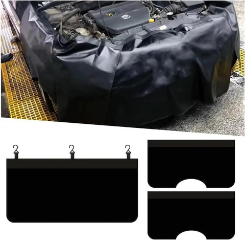Rock Solid Magnetic Fender Work Covers For Tesla Cybertruck strong magnets hold hood guards in place during maintenance.