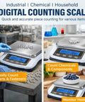 Pro Grade Digital Analytical Balance And Lab Scale With 5000 G Capacity And 0.01 G Precision, Stainless Steel Construction