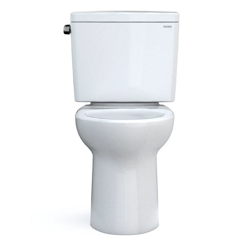 Top Shelf Two Piece Elongated Toilet Featuring Universal Height And 1.6 GPF Tornado Flush System For Hassle Free Grime Control And Reliable Everyday Bathroom Comfort In Crisp White
