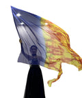 Grab These Awesome Worship Flags For Dance With Soft Chiffon Fabric And Flexible Rods in motion during praise performance.