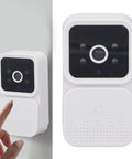 1080P Smart Doorbell Camera With PIR Human Detection And Night Vision And Two Way Audio For Android And Mac OS X Remote Video Calls Cloud Storage Wide Angle View Easy Home Security Upgrade.