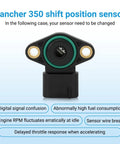 Rancher 350 Electric Power Shift Control Motor With Shift Angle Sensor Replacement For TRX350 2000 2006 black sensor module