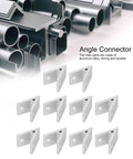 Heavy Duty Aluminum Angle Corner Brackets 10 Pack For 2020 3030 4040 Aluminum Extrusion T Slot Rail Joints displayed