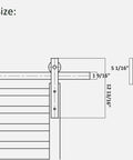 Diagram of 10Ft Sliding Library Ladder Hardware Kit For Home Office With Bottom Wheels And Brakes, 300 Lb Max Load, showing measurements.