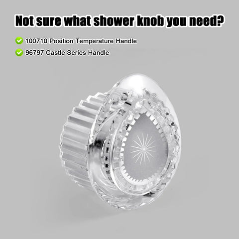 2Pcs Replacement Knob Handle Kit For 100710 Shower Handle And Bathroom Faucet Tub Accessories With Chrome Insert