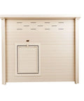 Front of Ecoflex Jumbo Chicken Coop For 4 To 6 Chickens With No Fuss Assembly And Odor Resistant Build, Tan Finish