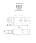 Diagram of Recovery Shackle Block Assembly For 2 Inch Hitch Receivers With D Ring Red Finish Heavy Duty Off Road Gear 13,000 Lb