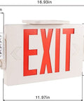 LED Exit Signs With Emergency Lights Double Sided Adjustable Emergency Combo Light With Backup Battery Built Tough