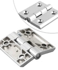 Heavy Duty Zinc Alloy Butt Hinge For Cabinet Doors And Furniture, Silver 60x60mm, top view and base detail