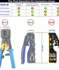 All In One Pass Through RJ45 Crimp Tool Kit With Wire Stripper And Cutter Heavy Duty Crimper comparison of three models