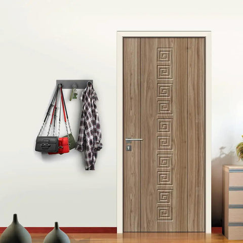 Heavy Duty Peel And Stick Key Holder Rack With Three Slick Hooks For Zero Fuss Wall Mounting Hassle Free Mudroom Essential No Damage Installation In Cool Matte Black Finish