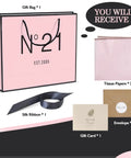13 Inch Birthday Gift Bag Set with Card Envelope Ribbon Bow and Tissue Paper for Women and Girls Handles Includes Greeting Card