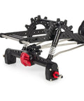Side view of Beefy Carbon Fiber LCG Chassis Kit With 3mm Rails 8mm Delrin Skid Plate And CMS Servo Panhard Mount for RC Crawlers.