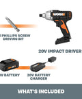 Ultra Lightweight 20V Cordless Impact Driver With Led Headlight Weighs About 2.4 Lbs Tool Only Power Share Compatible Kit