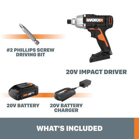 Ultra Lightweight 20V Cordless Impact Driver With Led Headlight Weighs About 2.4 Lbs Tool Only Power Share Compatible Kit