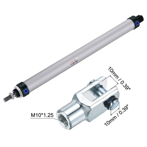 Double Action Pneumatic Air Cylinder MAL25X300 25mm Bore 300mm Stroke With Y Connector, aluminum body and fittings for automation