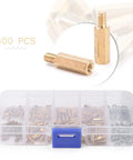 Brass M2 Hex Column Standoff Spacer Kit 300 Piece Assortment For PCB Mounts And Electronics Nuts And Screws Set For Spacing Panels Gears And Enclosures Pro Grade Hardware, brass spacers in organizer case