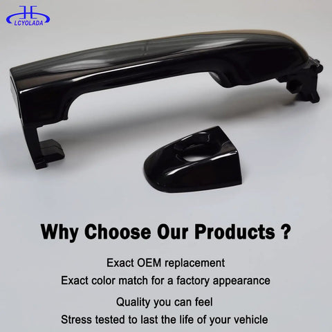 Toyota Camry Exterior Front Left Driver Side Door Handle Black Replacement Part Fits 2012 2013 2014 2015 2016 2017