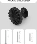 Matte Black Zinc Alloy Cabinet Knobs 10 Pack for Drawer Pulls on Dresser Kitchen and Bathroom Hardware Mengico Unique Design