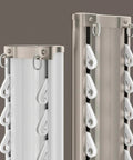 Close-up view of Heavy Duty Ceiling Curtain Track System with Double Rails, Silent Aluminum Curtain Rails, ceiling mounted, white finish.