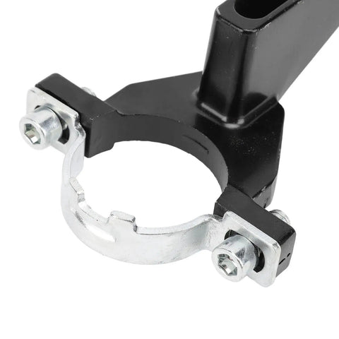 Quick Swap Angle Grinder To Belt Sander Converter Kit Heavy Duty Sanding Adapter for Four Inch and Five Inch Grinders close-up of metal coupling.
