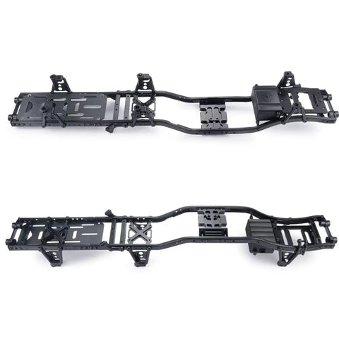 Axial 1 By 10 RC Car Chassis Frame Kit For SCX10 II 90046 90047 90027 90028 6x6 Upgrade Carbon Fiber And Metal Frame Top View