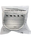 Built Like A Tank Automatic Water Trough With Float Valve For Dogs Cattle Horses And Goats Rustproof Stainless Steel Pet Drinking Bowl in packaging.
