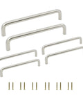 Six Pack Stainless Steel Cabinet Hardware Arched Drawer Pulls 128mm Hole Centers For Kitchen Cabinets Dressers And Cupboards Durable Solid Handles