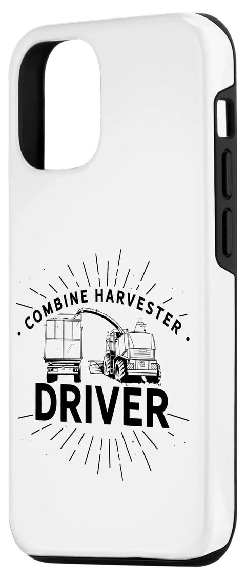 Combine Harvester Driver Case For Smartphone Threshing Harvesting Machine Farm Theme Protective Cover Funny Farm Gear Gift