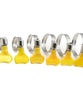 Rock Solid 50-Piece Adjustable Hose Clamps Kit Made From Premium Stainless Steel Worm Gear Assortment Set For Tight Leak Proof Sealing In Your Car Or Garage Projects Ranging From 10-38mm To Fix Any Hoses You Got Today. stainless steel hose clamps on yellow hoses, 10-38mm