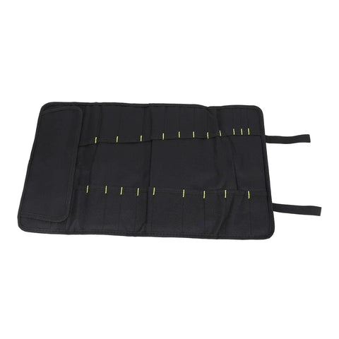 Open 20 Slot Chef Knife Roll Bag Pro Grade Multifunctional Portable Cutlery Organizer Canvas Storage Case