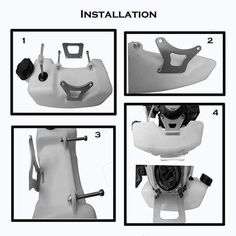 Gas Fuel Tank Replacement Kit For FS81 FS86 Trimmer With Cap Vent Front Plate Rear Mount Plate Bolts And Nuts Installation
