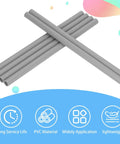 Image showing Six Pieces Three Quarter Inch Grey Electrical Conduit PVC Pipe Seventeen Inches Long Sch40 Rigid Tube Round Pipes.