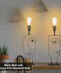 Two Pack Black Table Lamps With Gray Fabric Shades For Bedroom And Living Room, Farmhouse Style Mid Century Modern Nightstand Lights, Unique Abstract Face Art Design, Reading Lamps For Desk, Night Stand, Kids Room