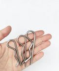 4 Pack Heavy Duty Hitch Pins And R Clips Stainless Steel Cotter Pins For Trailers Tractors Mowers Carts And Trucks Large Spring Retaining Hair Pins M5x100mm Corrosion Resistant And Built To Last in hand