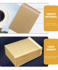 Self Sealing Kraft Bubble Mailers 16x22cm Padded Shipping Bags 25 Pack For Mailing And Shipping near coffee cup, waterproof view