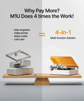 xTool M1 Ultra laser engraving machine; 4-in-1 desktop craft device with inkjet printing, blade cutter, color pen