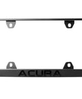 Stealth Matte Black License Plate Frame With 3D Raised Letters, UV Resistant Powder Coat Steel, Rust Proof Plate Holder