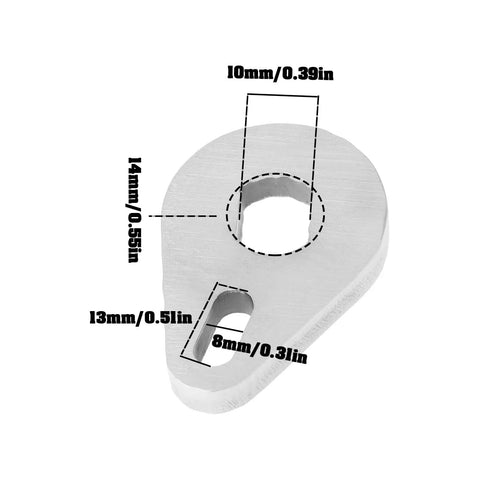 Two 14x10mm Torque Arms With 6mm Thick Stainless Steel Screws And Washers Included For E Bike Hub Motors Built For Beefy 1000W 2000W And Some 3000W Units Compatible With Carrera Boardman Voodoo 14x10mm torque arm with 13mm and 8mm slots