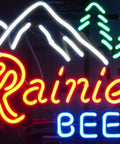 Colorful Real Glass Neon Beer Sign With Metal Frame 42x32 Cm For Bar Pub Garage Or Home Decor Bright Multi Colored Neon Light Wall Art