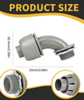 Built Tough Three Quarters Inch 90 Degree Liquid Tight NPT Non Metallic Conduit Connector For PVC Electrical Flexible Conduit Fittings UL Listed