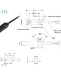 Diagram of 12 To 24 VDC Proximity Sensor With 3 Wires Thin Flat Metal Inductive Limit Switch For Detecting Iron Nickel And Magnetic Metals F15