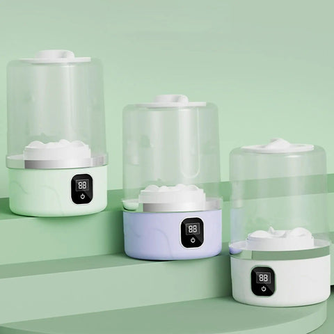 Ace Portable Washer Machine For Laundry Slick Pulsator Spin Clears Tough Stains While Guarding Delicate Fabrics Knockout Abs Housing Fits Dorm Rooms And Tiny Spaces Smoothly In Purple, shown in green, purple, and white.