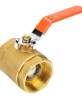 Heavy Duty Brass Ball Valve Two Inch Smooth Pass Minimal Drag Shut Off Handle For Plumbing Gas Pipes And Water Hookups Rust Proof Hardware