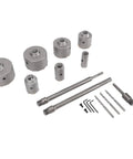 Get This Rock Solid Aramox Hole Saw Kit For Concrete Jobs With Seven Tungsten Steel Sizes From 30 Mm To 110 Mm And An Sds Plus Shank Making Masonry Tasks Way Easier And Faster For Your Next Big Build Or Repair Job At Home. concrete hole saw kit with SDS Plus shanks and drill bits